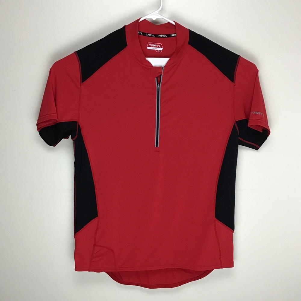 Trayl mens short sleeve half zip cycling jersey XL